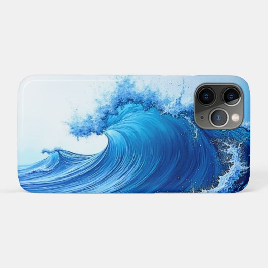 穏やかなブルーウェーブスプラッシュ Case-Mate iPhoneケース (裏面(横))