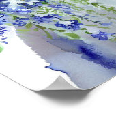 穏やかなブルース、ブライダルカスケーディングブーケ2、 ポスター (角)