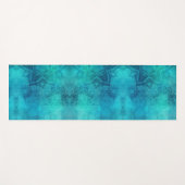 穏やかなブルーマンダラ ヨガマット (正面(横))