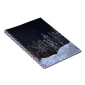 穏やかなブルー冬の森スパイラルノート ノートブック (右側)