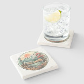 穏やかなマウンテンレイク ストーンコースター (横)