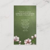 穏やかなマグノリアフラワーブランチ 名刺 (裏面)