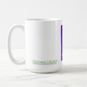 穏やかなマグ-紫色--を保って下さい コーヒーマグカップ (左)