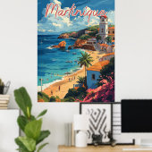 穏やかなマルティニケのビーチスケープ ポスター (ホームオフィス)