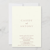 穏やかなミニマルアイボリーニュートラルすべて1つ 招待状 (正面)