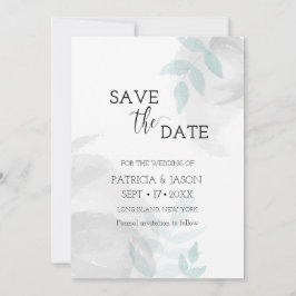 穏やかなミントとグレー セーブザデート