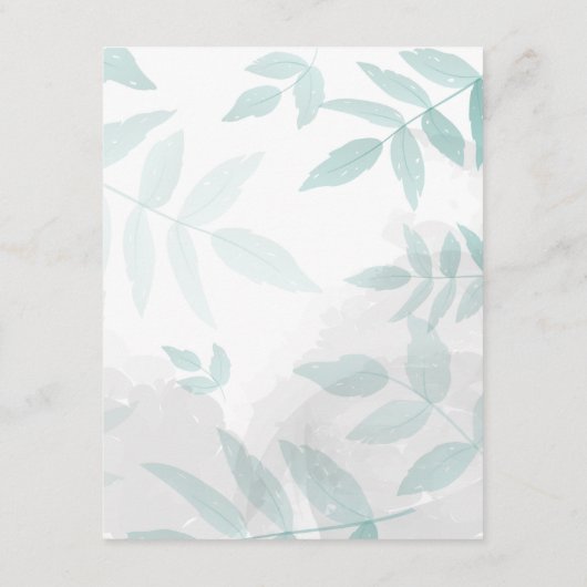 穏やかなミント結婚とグレーの詳細 エンクロージャーカード (裏面)