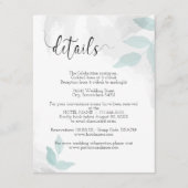 穏やかなミント結婚とグレーの詳細 エンクロージャーカード (正面)
