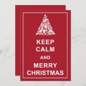 穏やかなメリークリスマスの休日の挨拶状を保って下さい シーズンカード (正面/裏面)