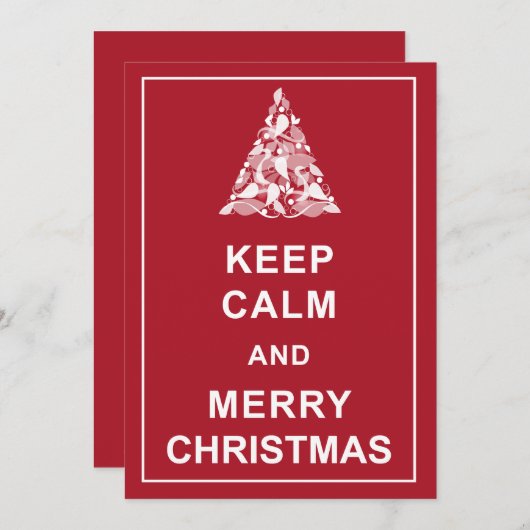 穏やかなメリークリスマスの休日の挨拶状を保って下さい シーズンカード (正面/裏面)