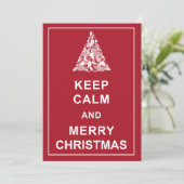 穏やかなメリークリスマスの休日の挨拶状を保って下さい シーズンカード (スタンド正面)