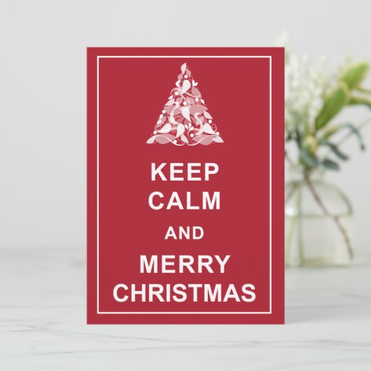 穏やかなメリークリスマスの休日の挨拶状を保って下さい シーズンカード (スタンド正面)