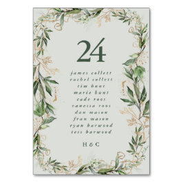 穏やかなユーカリエレガントプスグリーンブリーズシーガラス テーブルナンバー