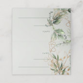 穏やかなユーカリエレガントプスグリーンブリーズシーガラス プレイスカード (外部開封)