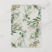 穏やかなユーカリエレガントプトゥスグリーン詳細シーガラス エンクロージャーカード (裏面)