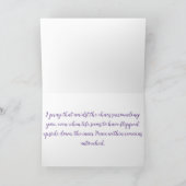 穏やかなラベンダーの丘　～心に響くグリーティング～ カード (内部)