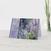 穏やかなラベンダーフィールズ感動的グリーティング カード (正面)