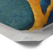 穏やかな万華鏡のように千変万化するパターンの蝶々が空気を満たす ポスター (角)