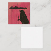 穏やかな交響曲：雨滴とカラス ノートカード (正面/裏面)
