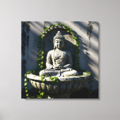 穏やかな仏像の泉 キャンバスプリント (正面)