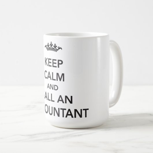 穏やかな会計士のマグを保って下さい コーヒーマグカップ (正面右)