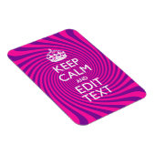 穏やかな保ことわざのホットピンク旋回をパーソナライズ マグネット (右側)