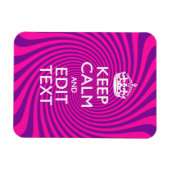 穏やかな保ことわざのホットピンク旋回をパーソナライズ マグネット (横)