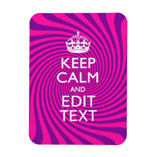 穏やかな保ことわざのホットピンク旋回をパーソナライズ マグネット (縦)