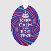 穏やかな保文字カラーの数々の旋回をパーソナライズ オーナメント (正面)