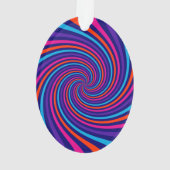 穏やかな保文字カラーの数々の旋回をパーソナライズ オーナメント (裏面)