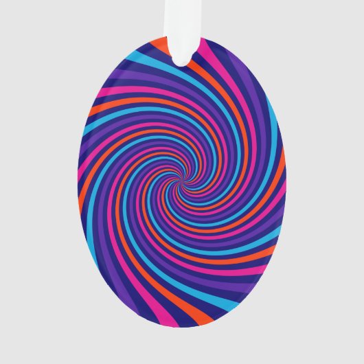 穏やかな保文字カラーの数々の旋回をパーソナライズ オーナメント (裏面)