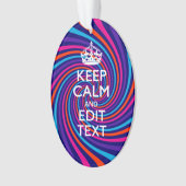 穏やかな保文字カラーの数々の旋回をパーソナライズ オーナメント (正面)