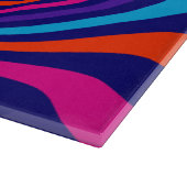 穏やかな保文字カラーの数々の旋回をパーソナライズ カッティングボード (角)