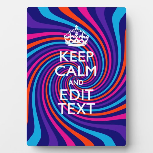 穏やかな保文字カラーの数々の旋回をパーソナライズ フォトプラーク (正面)