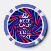 穏やかな保文字カラーの数々の旋回をパーソナライズ ポーカーチップ (裏面)