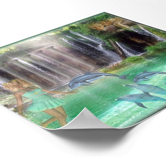 穏やかな入り江 ポスター (角)