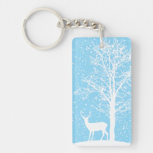 穏やかな冬のシルエット キーホルダー (正面)