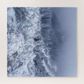 穏やかな冬の山：霧の穏やかな。 ジグソーパズル (横)