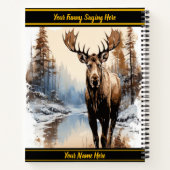 穏やかな冬の川でムース ノートブック (裏面)