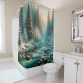 「穏やかな冬の川の風景」 シャワーカーテン (インサイチュ)