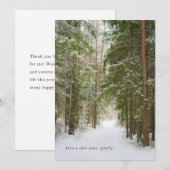 穏やかな冬の森の小道、新年 シーズンカード (正面/裏面)