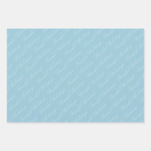 穏やかな冬の森の水のカラースクリプト ラッピングペーパーシート (正面3)