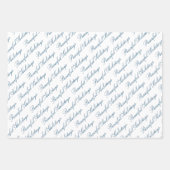 穏やかな冬の森の水のカラースクリプト ラッピングペーパーシート (正面2)