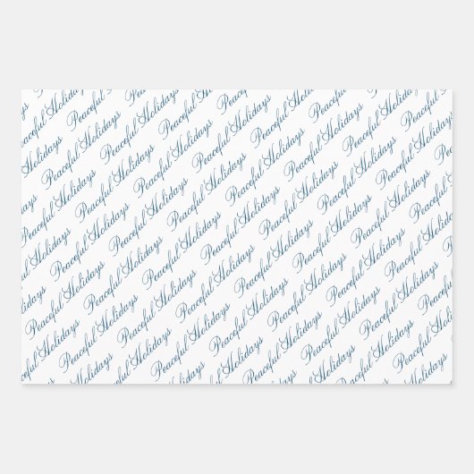 穏やかな冬の森の水のカラースクリプト ラッピングペーパーシート (正面2)