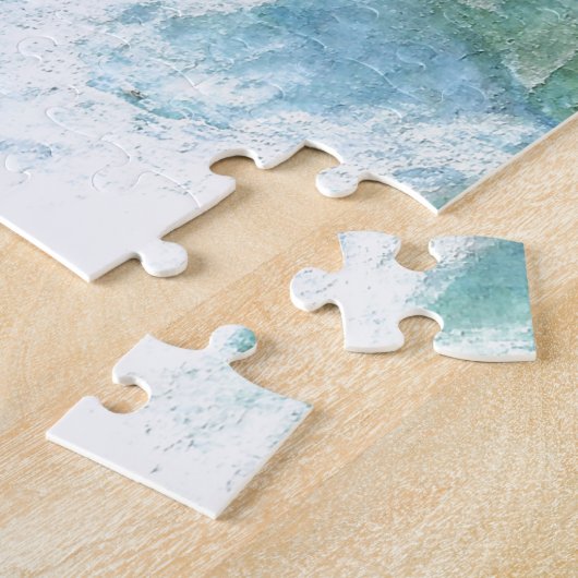 穏やかな冬の森の水の色の家族のクリスマス ジグソーパズル (側面)