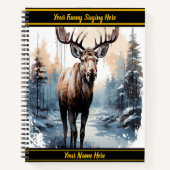 穏やかな冬の森を歩き回る ノートブック (正面)