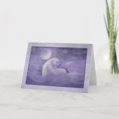 穏やかな冬の極熊のホリデーカード シーズンカード (正面)