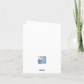 穏やかな冬の水の色の海岸海空白の景 ノートカード (裏面)