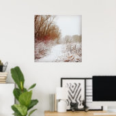 穏やかな冬の道 ポスター (ホームオフィス)