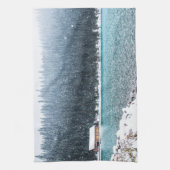 穏やかな冬（ルイーズ湖） キッチンタオル (縦)